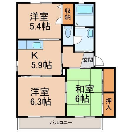 ルミエール湊の物件間取画像